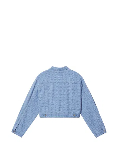 B+ab Buttoned Cotton Jacket In Blue