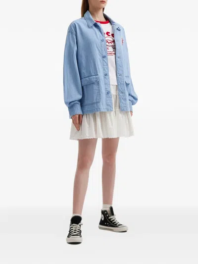 Chocoolate Button-up Denim Shirt In Blue