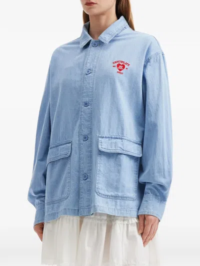Chocoolate Button-up Denim Shirt In Blue
