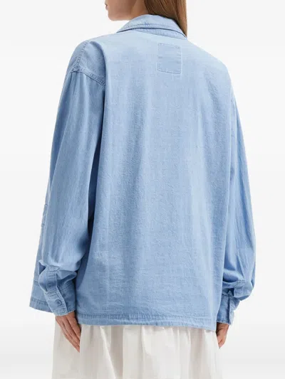 Chocoolate Button-up Denim Shirt In Blue