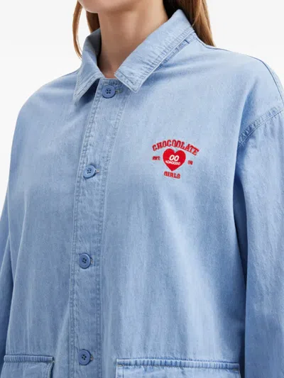 Chocoolate Button-up Denim Shirt In Blue
