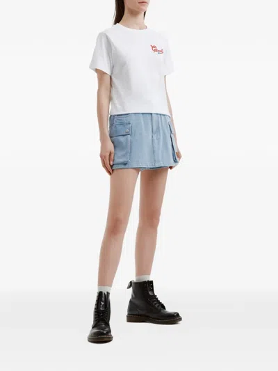 Chocoolate Cargo-pocket Mini Skirt In Blue