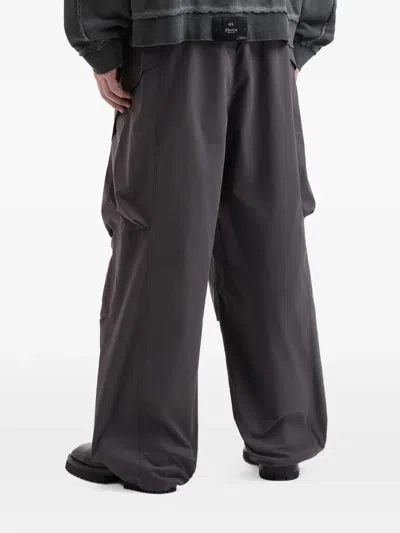 Five Cm Elasticated Multi Pocket Trousers In Gray
