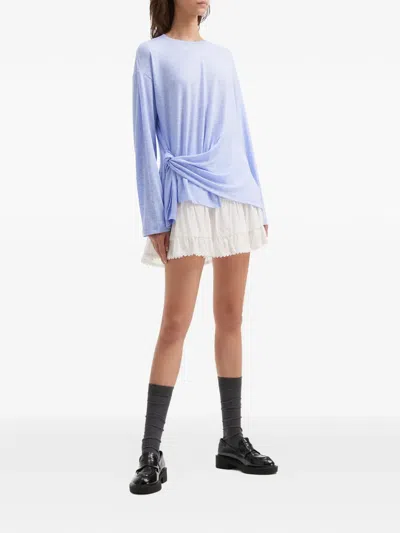 B+ab Knot Asymmetric Top In Blue