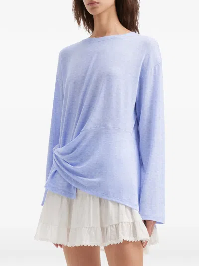 B+ab Knot Asymmetric Top In Blue