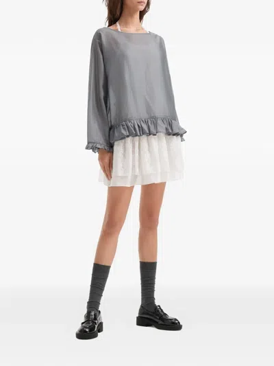 B+ab Ruffled Playsuit In Gray
