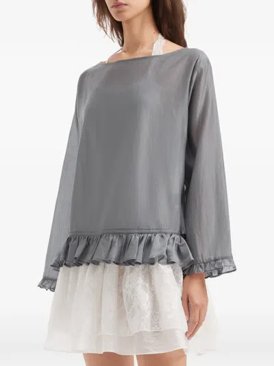 B+ab Ruffled Playsuit In Gray