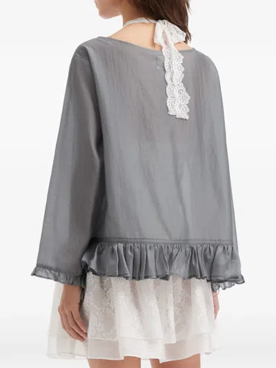 B+ab Ruffled Playsuit In Gray
