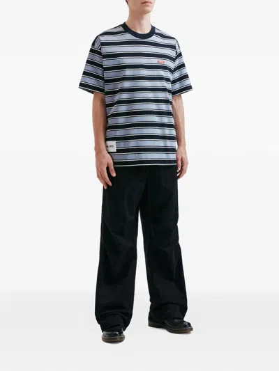 Izzue Striped Patch T-shirt In Blue