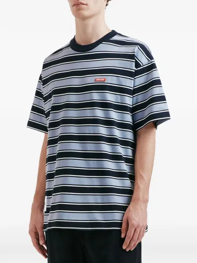 Izzue Striped Patch T-shirt In Blue