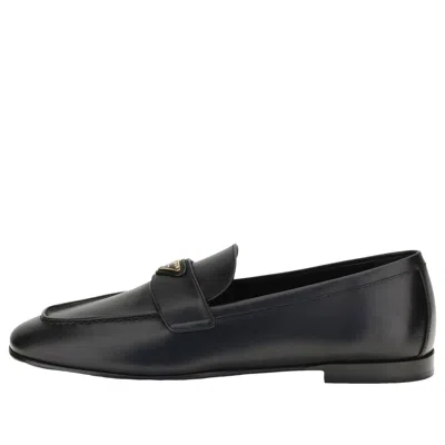 Prada Leather Loafers In Black