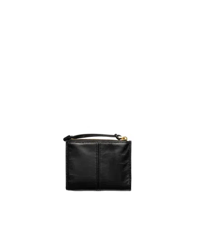 Prada Small Leather Wallet In Blue