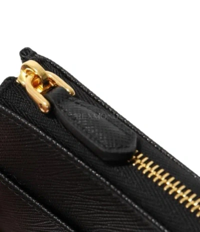 Prada Small Logo-triangle Wallet In Black
