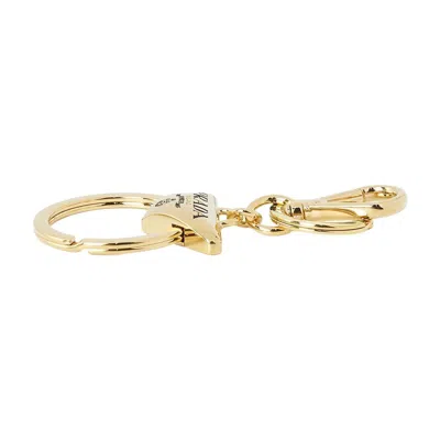 Prada Fw24 Logo Keyring 'gold' In Pattern