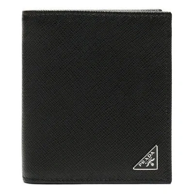 Prada Saffiano Leather Wallet In Black