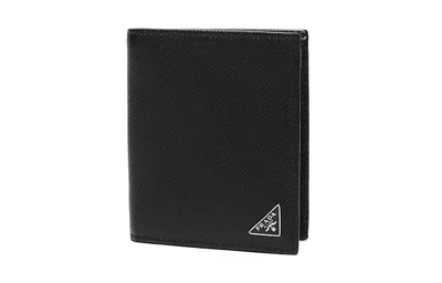 Prada Saffiano Leather Wallet In Black