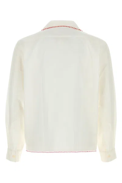 Bode White Poplin Shirt In Neutral