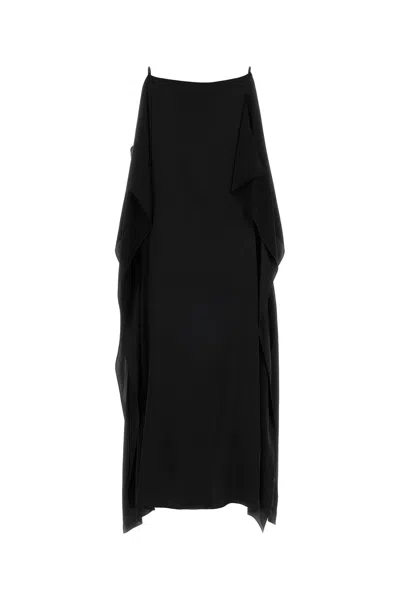 The Row Sleeveless Kylo Dress With Draped Midi Cut In Black