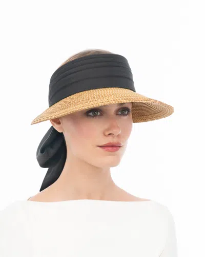 Eric Javits Tie Visor In Black