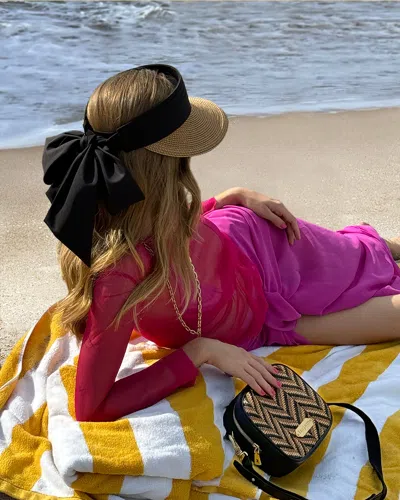 Eric Javits Tie Visor In Black