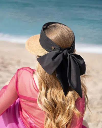 Eric Javits Tie Visor In Black