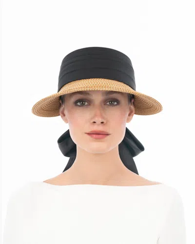 Eric Javits Tie Visor In Black