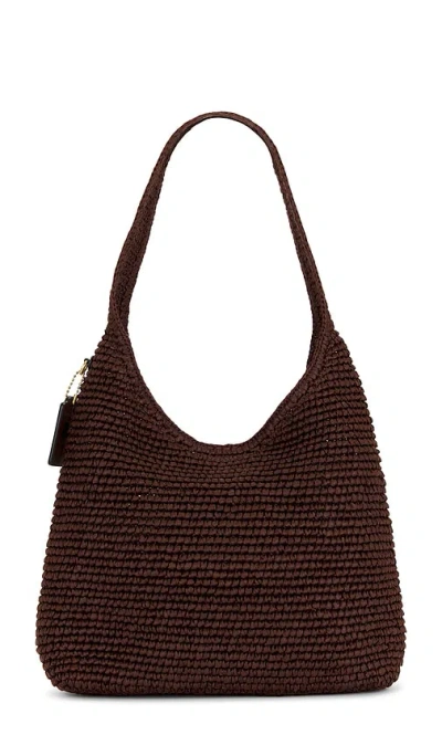 Coach Refined Weave Straw Brooklyn 28 In Maple