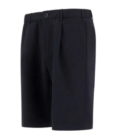 Herno Shorts In Seer-crease In Blue