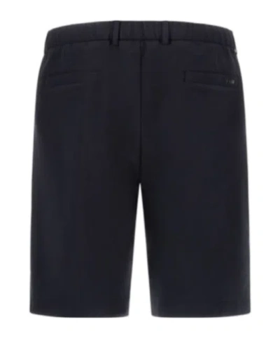 Herno Shorts In Seer-crease In Blue