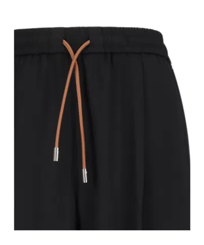 Herno Drawstring Trousers In Black