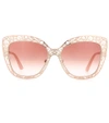 Dolce & Gabbana Oversized Metal Frame Cat-eye Sunglasses In Gold