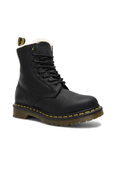 Shop Dr. Martens 1460 Serena Faux Fur Lined Boot In Black