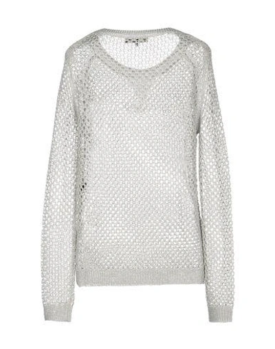 Shop Barbara Bui Long Sleeve Sweater In Light Grey