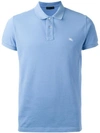 Etro Logo Patch Polo Shirt In Sky Blue