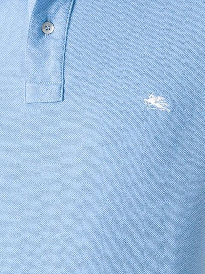 Shop Etro Logo Patch Polo Shirt