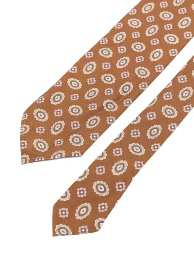 Lardini Patterned Tie In Green