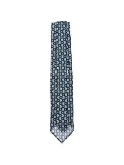 Lardini Geometric-patterned Tie In Metallic
