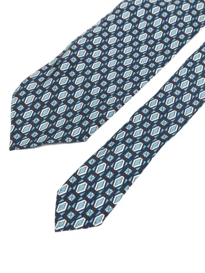 Lardini Geometric-patterned Tie In Metallic