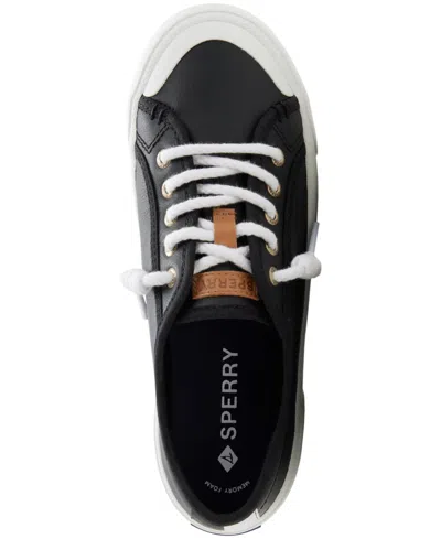 Sperry Pier Wave Low Top Sneaker In Black
