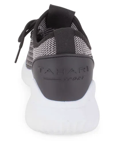 Tahari Patterned Knit Sneaker In Black