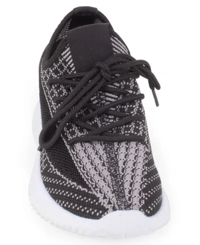 Tahari Patterned Knit Sneaker In Black