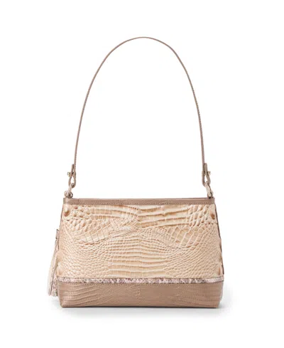 Brahmin Lorelei Croc Embossed Leather Shoulder Bag