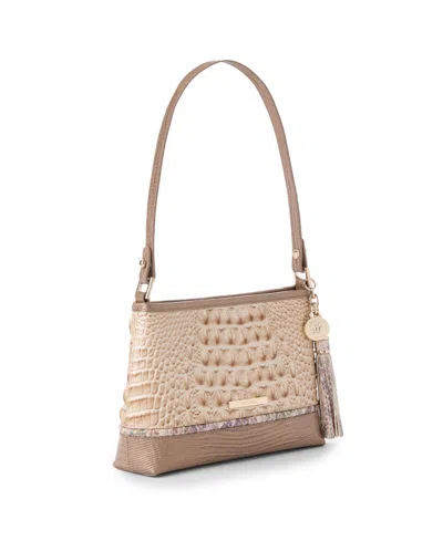 Brahmin Lorelei Croc Embossed Leather Shoulder Bag