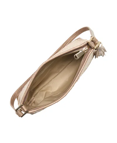 Brahmin Lorelei Croc Embossed Leather Shoulder Bag