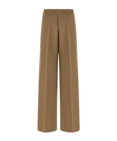 Herno Sequin Embellished Wide Leg Trousers In Brown