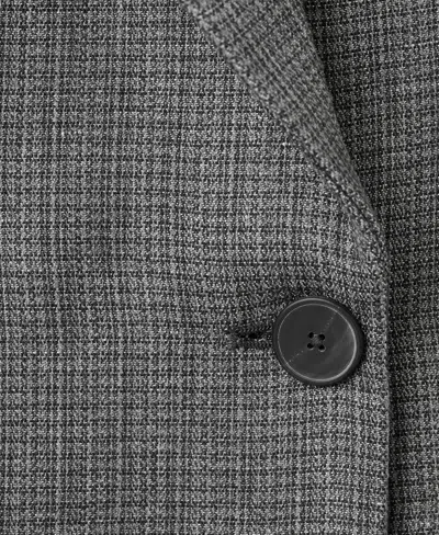 Mango Double Breasted Suit Jacket In Gray