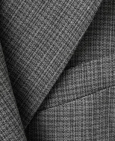 Mango Double Breasted Suit Jacket In Gray