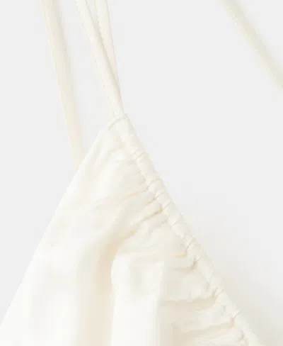 Mango Ruched Satin Minidress In Neutral