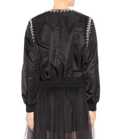 Shop Givenchy Crystal-embellished Bomber Jacket In Llack