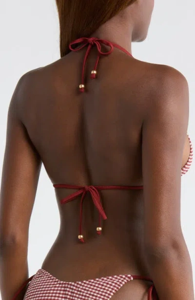Kulani Kinis Ring Halter Bikini Top In Pink